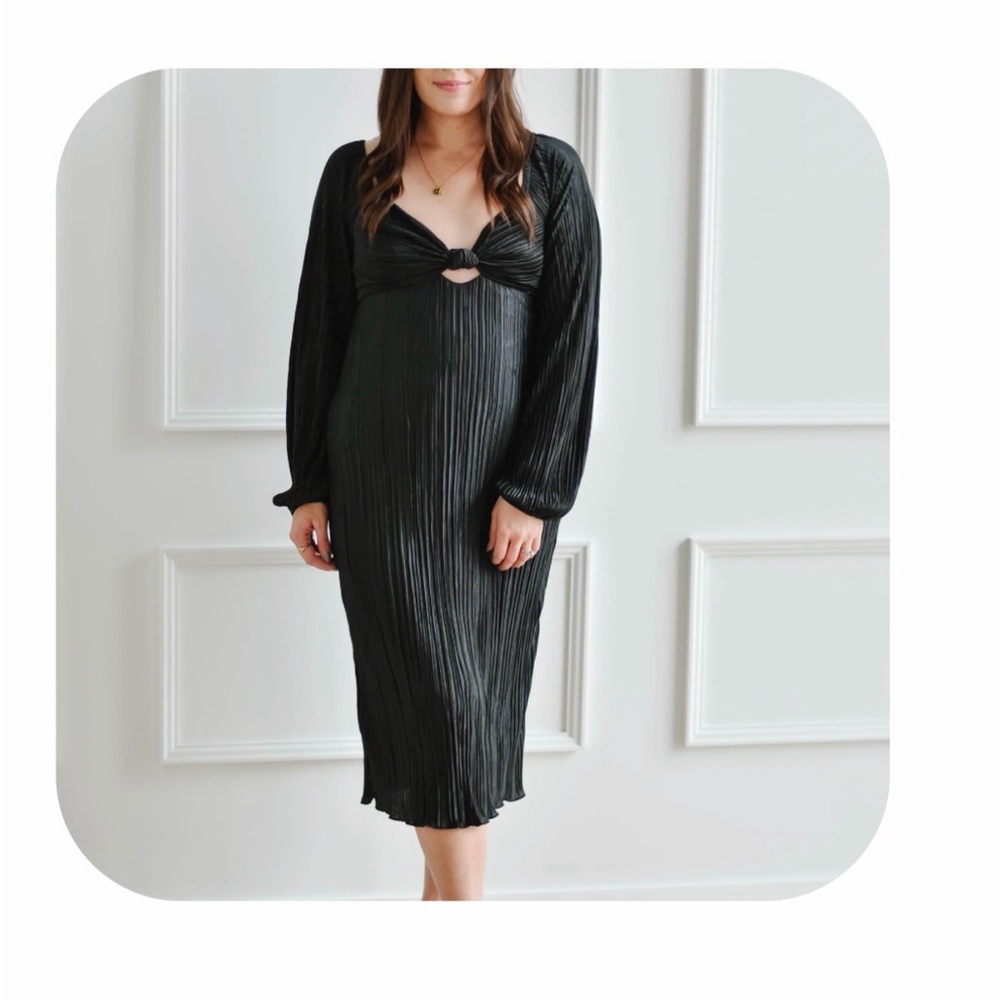 Elegant Black Midi Dress